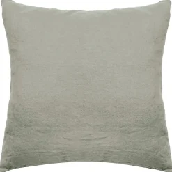 Taie d'oreiller PALACE pur coton lavé 65x65 cm uni vert laurier>Linnea New