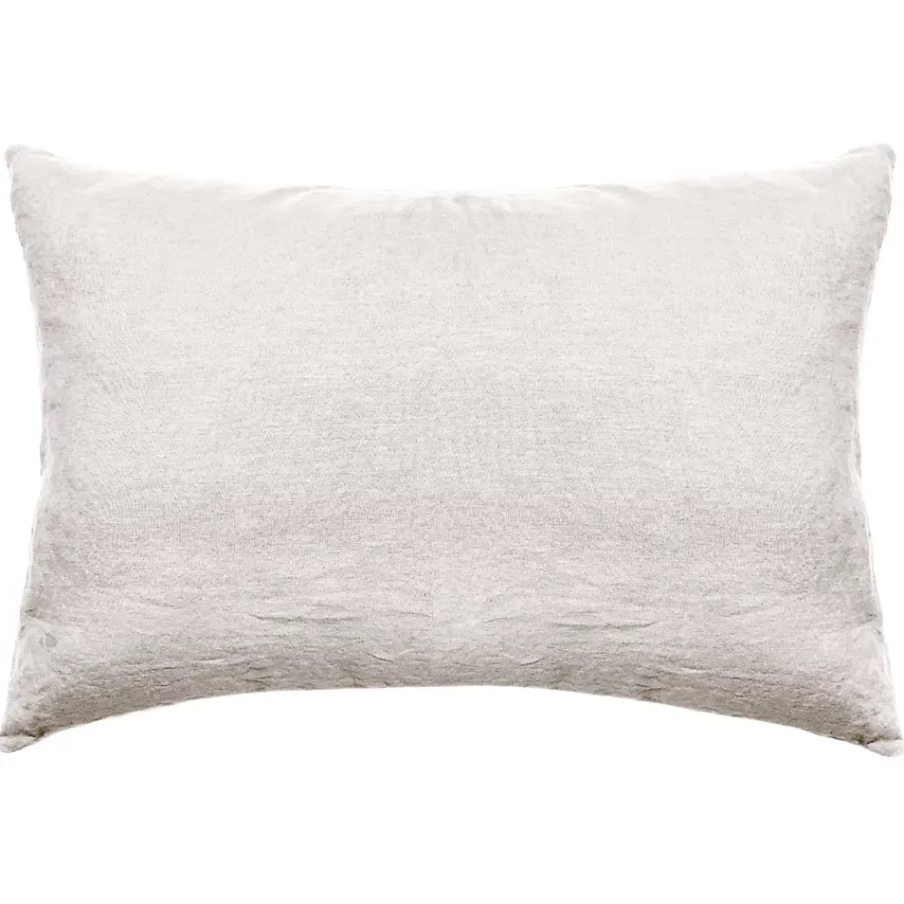 Linnea Taie d'oreiller PALACE pur coton lavé 50x70 cm uni beige naturel* Taie D'Oreiller