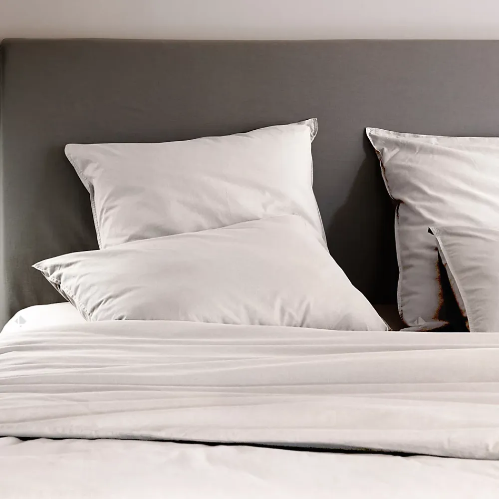 Linnea Taie d'oreiller PALACE pur coton lavé 50x70 cm uni beige naturel* Taie D'Oreiller