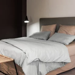 Linnea Taie d'oreiller PALACE pur coton lavé 50x70 cm uni blanc neige* Taie D'Oreiller
