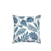 Taie d'39oreiller percale de coton motif feuillage 63x63cm>Eden Outlet