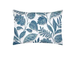 Taie d'39oreiller percale de coton motif feuillage 50x70cm>Eden Hot