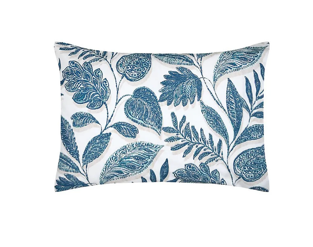 Taie d'39oreiller percale de coton motif feuillage 50x70cm>Eden Hot
