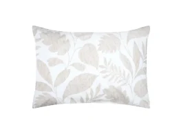 Taie d'39oreiller percale de coton motif feuillage 50x70cm>Eden Hot