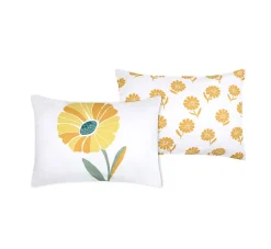 Taie d'39oreiller percale de coton motif floral 50x70cm><noscript><img width=