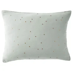 L'Effet Papillon Taie d'oreiller Pois Doré Déco "Gaïa Chic" 60 x 60 cm & 50 x 70 cm "Gaze de Coton" - Gaïa Chic Eucalyptus - 50 x 70 cm* Taie D'Oreiller