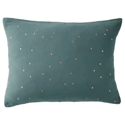 L'Effet Papillon Taie d'oreiller Pois Doré Déco 