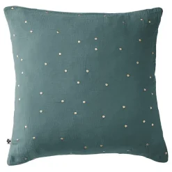 Taie d'oreiller Pois Doré Déco "Gaïa Chic" 60 x 60 cm & 50 x 70 cm "Gaze de Coton" - Gaïa Chic Canard - 60 x 60 cm>L'Effet Papillon Online