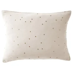 Taie d'oreiller Pois Doré Déco "Gaïa Chic" 60 x 60 cm & 50 x 70 cm "Gaze de Coton" - Gaïa Chic Pampa - 50 x 70 cm>L'Effet Papillon Sale