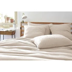 Taie d'oreiller Pois Doré Déco "Gaïa Chic" 60 x 60 cm & 50 x 70 cm "Gaze de Coton" - Gaïa Chic Pampa - 50 x 70 cm>L'Effet Papillon Sale