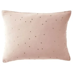 Taie d'oreiller Pois Doré Déco "Gaïa Chic" 60 x 60 cm & 50 x 70 cm "Gaze de Coton" - Gaïa Chic Guimauve - 50 x 70 cm>L'Effet Papillon Sale