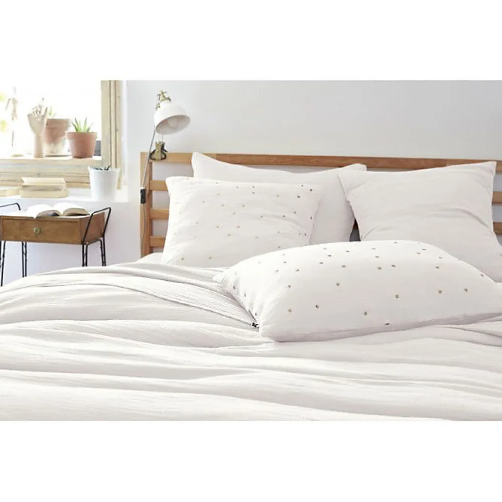 L'Effet Papillon Taie d'oreiller Pois Doré Déco "Gaïa Chic" 60 x 60 cm & 50 x 70 cm "Gaze de Coton" - Gaïa Chic Chantilly - 60 x 60 cm* Taie D'Oreiller