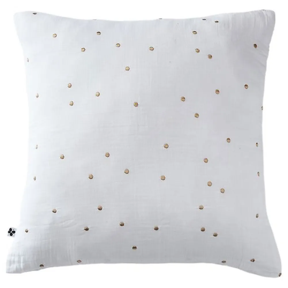 L'Effet Papillon Taie d'oreiller Pois Doré Déco "Gaïa Chic" 60 x 60 cm & 50 x 70 cm "Gaze de Coton" - Gaïa Chic Chantilly - 60 x 60 cm* Taie D'Oreiller