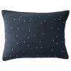 Taie d'oreiller Pois Doré Déco "Gaïa Chic" 60 x 60 cm & 50 x 70 cm "Gaze de Coton" - Gaïa Chic Minuit - 50 x 70 cm>L'Effet Papillon Clearance