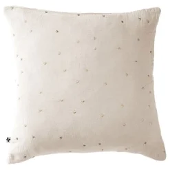 Taie d'oreiller Pois Doré Déco "Gaïa Chic" 60 x 60 cm & 50 x 70 cm "Gaze de Coton" - Gaïa Chic Pampa - 60 x 60 cm>L'Effet Papillon Sale