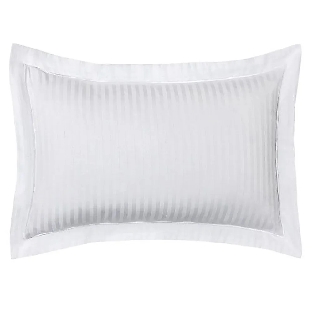 Coton Pur Taie d'oreiller "Prestige" 100% Satin de coton Peigné avec fines rayures / 120 fils /cm² - - Taie d'oreiller 50 x 70 cm* Taie D'Oreiller