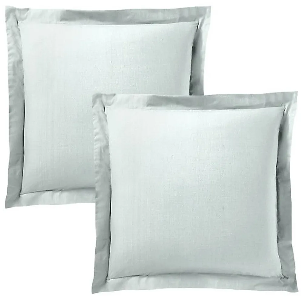 Coton Pur Taie d'oreiller "Prémium" toutes dimensions - Prémium Menthe - 63 x 63 cm volant plat piqué* Taie D'Oreiller