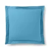 Taie d'oreiller "Prémium" toutes dimensions - Prémium Cyan - 63 x 63 cm volant plat piqué>Coton Pur New