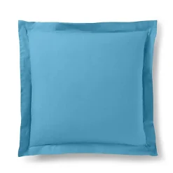Taie d'oreiller "Prémium" toutes dimensions - Prémium Cyan - 63 x 63 cm volant plat piqué>Coton Pur New