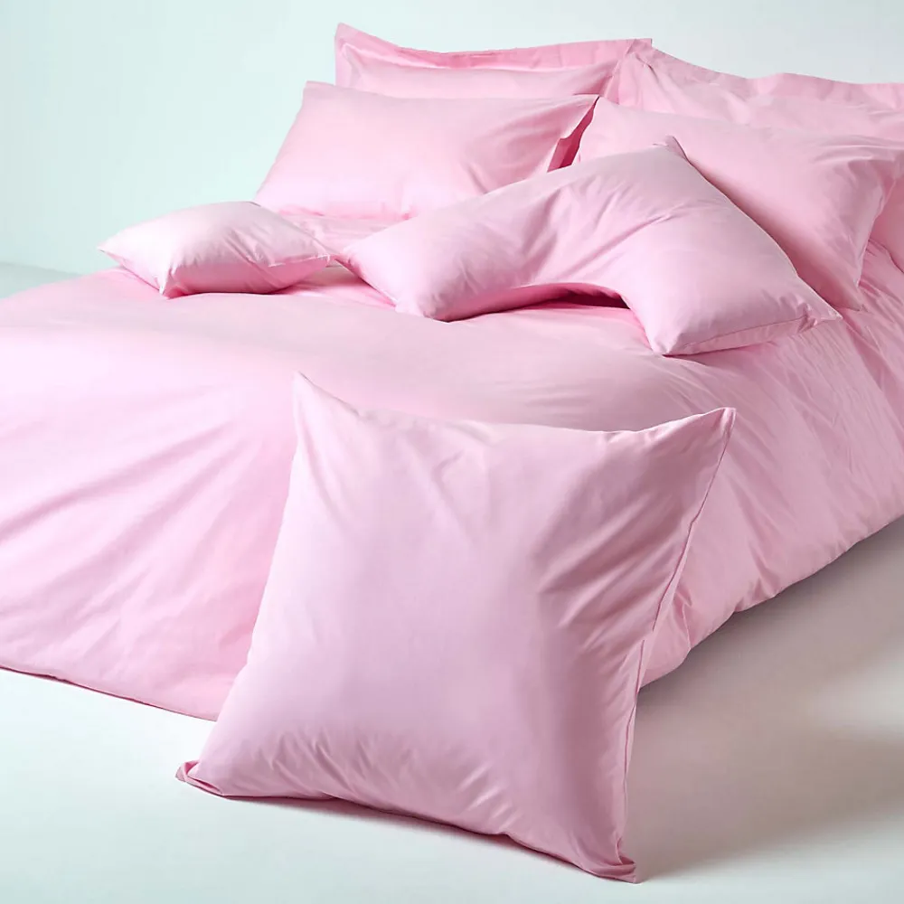 Taie d'oreiller rose 100% coton égyptien 200 fils, 40x80 cm ->Homescapes Outlet