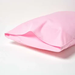 Homescapes Taie d'oreiller rose 100% coton égyptien 200 fils, 50x75 cm -* Taie D'Oreiller