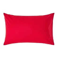 Homescapes Taie d'oreiller rouge 100% coton égyptien 200 fils, 50x75 cm -* Taie D'Oreiller