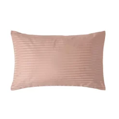 Homescapes Taie d'oreiller taupe satin rayé en coton égyptien 330 fils, 50x75 cm -* Taie D'Oreiller