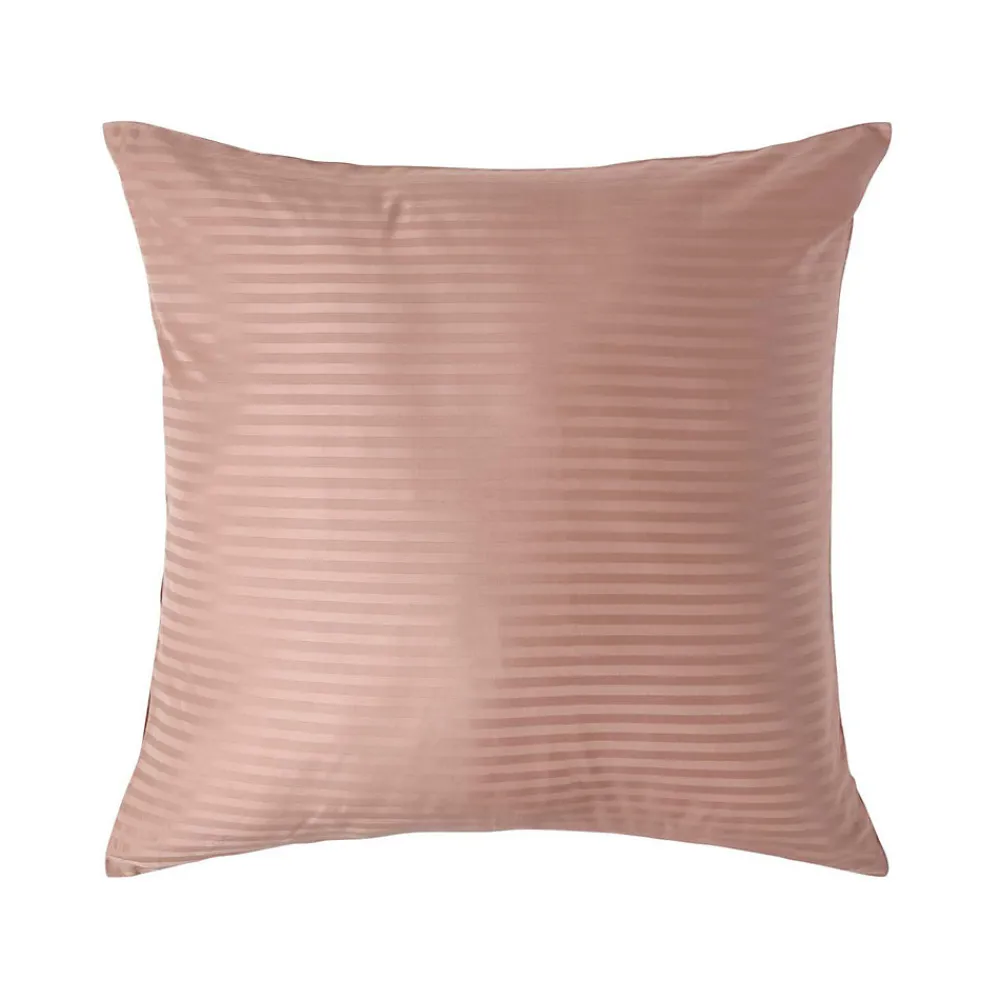 Taie d'oreiller taupe satin rayé en coton égyptien 330 fils, 80x80 cm ->Homescapes Online