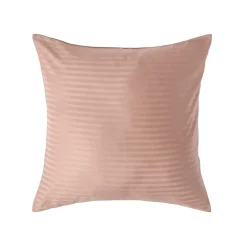 Taie d'oreiller taupe satin rayé en coton égyptien 330 fils, 60x60 cm ->Homescapes New