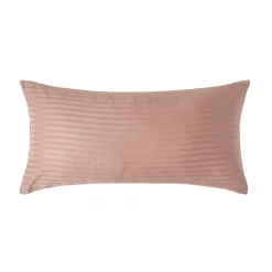 Homescapes Taie d'oreiller taupe satin rayé en coton égyptien 330 fils, 40x80 cm -* Taie D'Oreiller