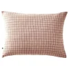 Taie d'oreiller Tissé-teint petits carreaux Déco "Gaïa Mix" 60 x 60 cm & 50 x 70 cm "Gaze de Coton" - Gaïa Mix Guimauve - 50 x 70>L'Effet Papillon Hot