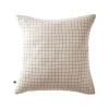 Taie d'oreiller Tissé-teint petits carreaux Déco "Gaïa Mix" 60 x 60 cm & 50 x 70 cm "Gaze de Coton" - Gaïa Mix Pampa - 60 x 60 cm>L'Effet Papillon Discount
