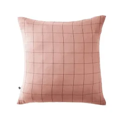 L'Effet Papillon Taie d'oreiller Tissé-teint grands carreaux Déco 