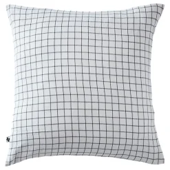 Taie d'oreiller Tissé-teint petits carreaux Déco "Gaïa Mix" 60 x 60 cm & 50 x 70 cm "Gaze de Coton" - Gaïa Mix Chantilly - 60 x 60>L'Effet Papillon Discount