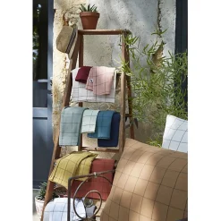 Taie d'oreiller Tissé-teint grands carreaux Déco 