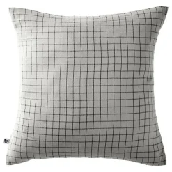 Taie d'oreiller Tissé-teint petits carreaux Déco "Gaïa Mix" 60 x 60 cm & 50 x 70 cm "Gaze de Coton" - Gaïa Mix Nuage - 60 x 60 cm>L'Effet Papillon Sale