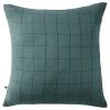 Taie d'oreiller Tissé-teint grands carreaux Déco "Gaïa Match" 60 x 60 cm & 50 x 70 cm "Gaze de Coton" - Gaïa Match Canard - 60 x 6>L'Effet Papillon Hot