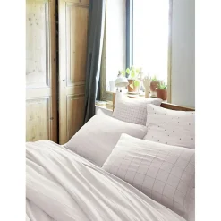 L'Effet Papillon Taie d'oreiller Tissé-teint petits carreaux Déco "Gaïa Mix" 60 x 60 cm & 50 x 70 cm "Gaze de Coton" - Gaïa Mix Chantilly - 50 x 70* Taie D'Oreiller