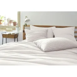 L'Effet Papillon Taie d'oreiller Tissé-teint petits carreaux Déco "Gaïa Mix" 60 x 60 cm & 50 x 70 cm "Gaze de Coton" - Gaïa Mix Chantilly - 50 x 70* Taie D'Oreiller