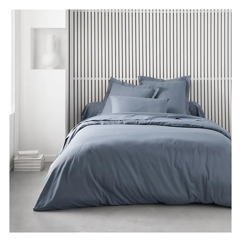 Taie d'oreiller TODAY Essential - 63 x 63+5 cm - 100% Coton uni - Denim>Todays Tools Discount