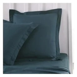 Taie d'oreiller TODAY Essential - 63 x 63+5 cm - 100% Coton uni - Paon><noscript><img width=