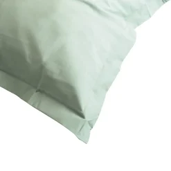 Linnea Taie d'oreiller uni 80x50 cm coton ALTO vert fleur d'amandier* Taie D'Oreiller
