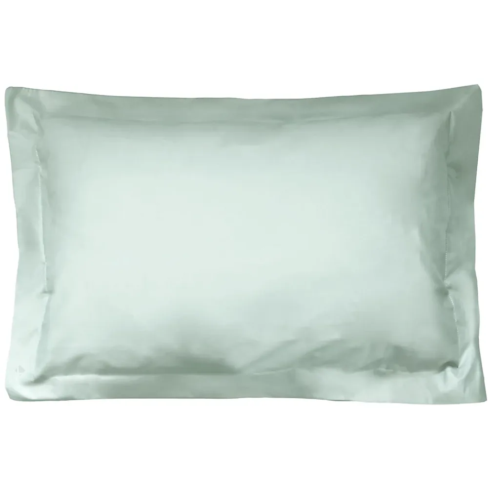 Linnea Taie d'oreiller uni 80x50 cm coton ALTO vert fleur d'amandier* Taie D'Oreiller