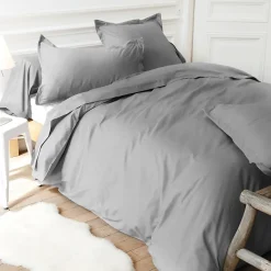 Taie d'oreiller uni 65x65 cm coton ALTO Alu>Linnea Hot