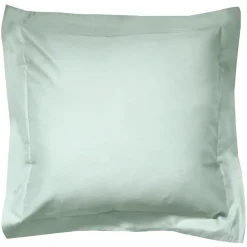 Taie d'oreiller uni 65x65 cm coton ALTO vert fleur d'amandier>Linnea Discount