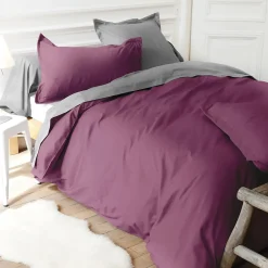 Linnea Taie d'oreiller uni 60x40 cm coton ALTO Raisin* Taie D'Oreiller