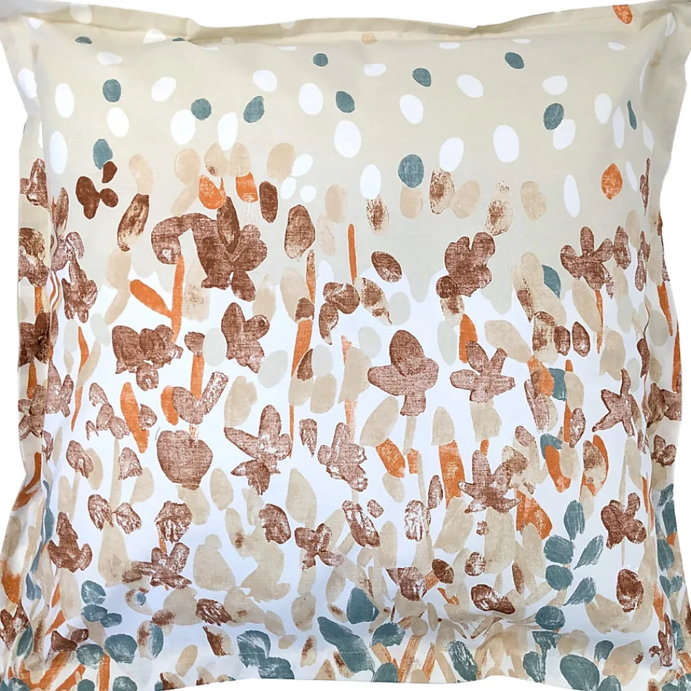 Taie d'oreiller uni 65x65 cm en coton ÉVASION pêche écru>Linnea Sale