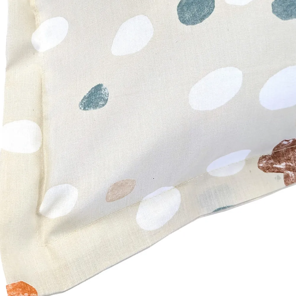 Taie d'oreiller uni 65x65 cm en coton ÉVASION pêche écru>Linnea Sale