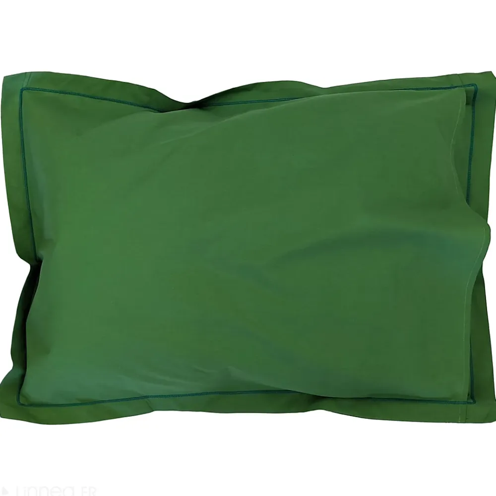 Linnea Taie d'oreiller uni 50x70 cm en coton ÉVASION Vert fougère* Taie D'Oreiller