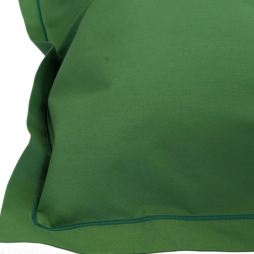 Linnea Taie d'oreiller uni 50x70 cm en coton ÉVASION Vert fougère* Taie D'Oreiller